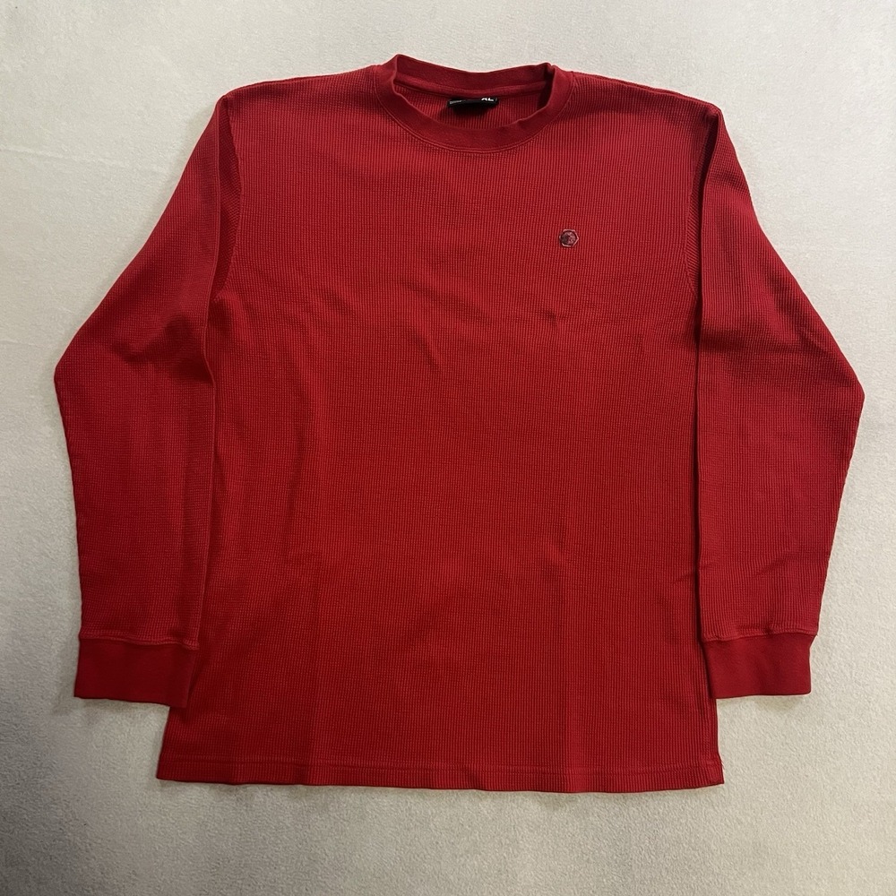 Vintage Southpole Thermal Shirt Mens XL Red Long Sleeve Waffle Knit Y2K Skater